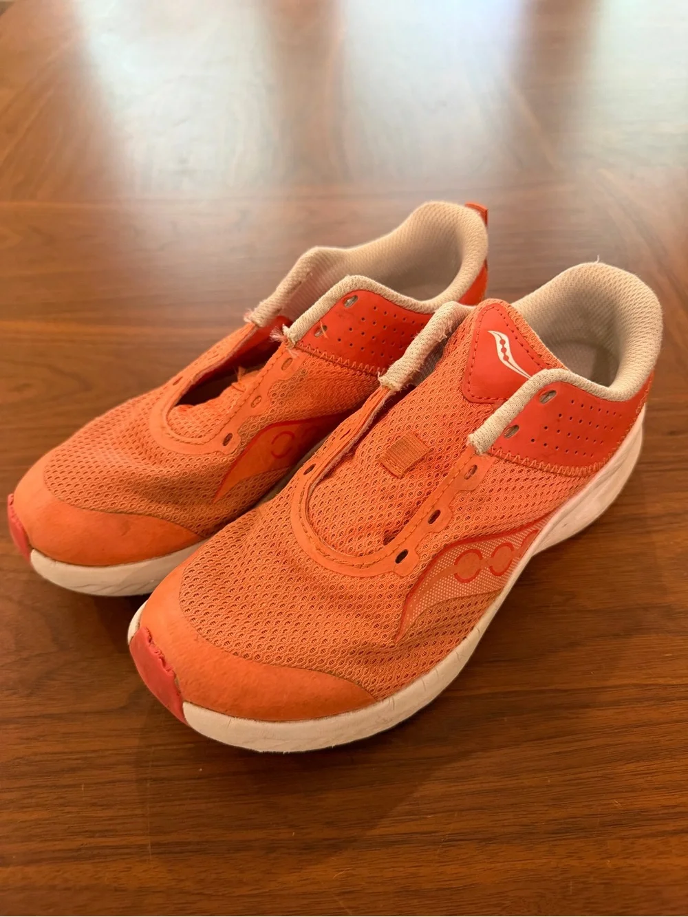 Girls Saucony Orange Athletic Shoes Sneakers Size 3.5